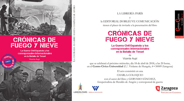 Vicente Aupi presenta Crónicas de Fuego y Nieve en el Centro Cívico Universidad